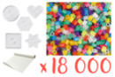 Kit perles translucides - 18 000  perles + 5 plaques + 1 rouleau de papier sulfurisé - Kits clés en main 15291 - 10doigts.fr