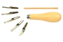 Outil Linogravure 5 gouges - Linogravure - 10doigts.fr