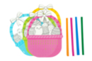 Paniers de Pâques à tisser - 4 pièces - Kits créatifs Pâques - 10doigts.fr