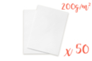Papier blanc 200 gr 21 x 29.7 cm - 50 feuilles  - Papiers pour peinture 11251 - 10doigts.fr