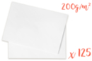 Papier dessin blanc 50 x 65 cm - 200 gr - 125 feuilles - Supports blancs - 10doigts.fr