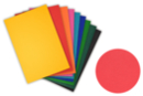 Papier coloré 220 gr ,10 couleurs assorties - 50 x 70  cm - 30 feuilles - Ramettes de papiers - 10doigts.fr
