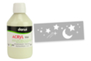 Peinture acrylique phosphorescente + pochoir en cadeau - Peinture fluo, phosphorescent - 10doigts.fr