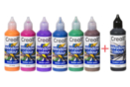 Peinture repositionnable - 6 couleurs complémentares + CADEAU d'un contour noir - Peinture verre et faïence 10991 - 10doigts.fr