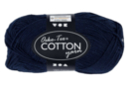Pelote extra qualité 100% coton - bleu foncé - Tricot, Laine 44284 - 10doigts.fr