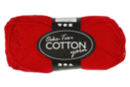 Pelote extra qualité 100% coton - rouge - Fils à tricoter - 10doigts.fr