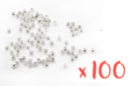 Perles à écraser couleur argent - 100 perles - Perles à écraser 02339 - 10doigts.fr