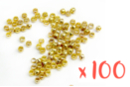 Perles à écraser couleur or - 100 perles - Perles à écraser 02338 - 10doigts.fr