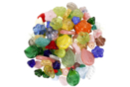 Perles de verre fleurs - sachet de 60 gr - Perles Verre 55109 - 10doigts.fr
