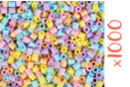 Perles fusibles pastel - 1000 perles - Perles à repasser 5 mm - 10doigts.fr