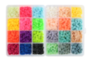 Perles Heishi 24 couleurs vives + pastel - 3500 perles - Bijoux de plage 40245 - 10doigts.fr