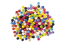 Perles en bois multicolore, 1 cm - 200 pièces - Perles Bois - 10doigts.fr