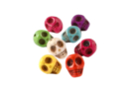 Perles têtes de mort multicolores - 32 perles - Bijoux Shamballas 55194 - 10doigts.fr