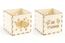 Photophore “Je t'aime” en bois - Kits fête des parents - 10doigts.fr