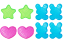 Plaques assorties - 8 plaques - Aqua perles 44787 - 10doigts.fr