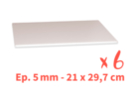 Carton plume blanc - 21 x 29.7 cm, ép 5 mm - 6 pièces - Carton plume et polystyrène - 10doigts.fr