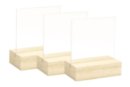 Mini cadres en plexiglas + socles 7 x 7 cm - 3 pièces - Cadres photos en bois - 10doigts.fr