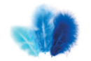 Plumes en camaïeu bleu - Set d'environ 50 plumes - Plumes décoratives 10445 - 10doigts.fr