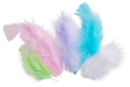 Plumes couleurs pastel - Set d'environ 50 plumes - Plumes décoratives - 10doigts.fr