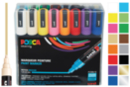 Pochette de 16 marqueurs Posca pointes moyennes, couleurs vives assorties - Marqueurs POSCA - 10doigts.fr