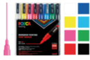 Posca PC3M pointes fines - 8 feutres couleurs vives - Feutres pointes fines - 10doigts.fr