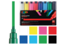 Marqueurs Posca pointes larges - 8 feutres Posca couleurs vives - Feutres pointes larges - 10doigts.fr
