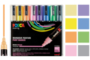 Pochette de 8 marqueurs Posca pointes moyennes, couleurs pastels assorties - Marqueurs POSCA 08237 - 10doigts.fr