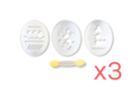 Pochoirs pour oeufs - 3 sets (9 pièces) - Accessoires décoratifs de Pâques 13364 - 10doigts.fr