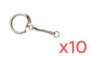 Porte-clefs argentés - 10 pièces - Porte-clés 05001 - 10doigts.fr