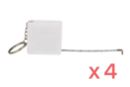 Porte-clefs mètre - 4 pièces - Porte-clés - 10doigts.fr