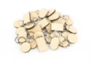 Porte-clés assortis en bois - 30 pièces - Bijoux et porte-clefs en bois - 10doigts.fr