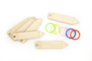 Porte-clés crayon - 6 pièces - Bijoux et porte-clefs en bois - 10doigts.fr