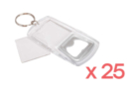 Porte-clés décapsuleur - 25 pièces - Porte-clés 18186 - 10doigts.fr