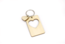 Porte-clés double cœur en bois - Bijoux et porte-clefs en bois 52054 - 10doigts.fr