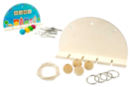 Support mural arrondi + 4 porte-clés - Objets bois pour la maison - 10doigts.fr
