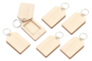 Porte-clés photo d'identité en bois - 6 pièces - Bijoux et porte-clefs en bois 54673 - 10doigts.fr