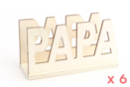Porte courrier PAPA en bois - 6 pièces - Pour le bureau de Papa 54611 - 10doigts.fr