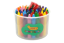 Maxi crayons cire ultra résistants - 60 crayons + 1 taille crayon - Crayons cire 35049 - 10doigts.fr