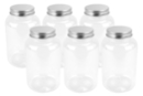 Pot en plastique 500 ml avec couvercle - 6 pièces - Plastique Transparent - 10doigts.fr