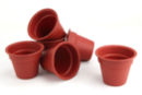 Pots en plastique Ø 7,5 cm - 6 pièces - Plastique Opaque - 10doigts.fr