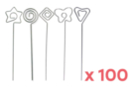 PROMO: Clips pense-bête, formes assorties - 3 sets de 25 + 1 set OFFERT (100 clips) - Clips et mousquetons 12757 - 10doigts.fr