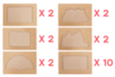 PROMO : Set de 10 cadres rectangulaires + 10 cadres fantaisie - Cadres en carton 44797 - 10doigts.fr