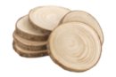 Rondin de bois Ø 8 à 11 cm - 6 pièces - Décors nature - 10doigts.fr