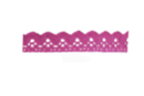 Ruban en dentelle adhésive, rouleau de 1 m -Fuchsia - Noeuds et rubans - 10doigts.fr