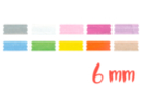 Rubans en satin (largeur 6 mm), 10 couleurs - 3 m - Rubans et ficelles 19249 - 10doigts.fr