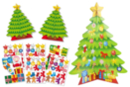 Sapin géant 3D + 98 gommettes - Kits créatifs de Noël pour les enfants - 10doigts.fr
