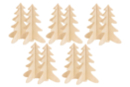 Sapins 3D en bois - 10 sapins - Objets en bois Noël 03859 - 10doigts.fr