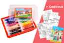 Schoolpack 144 feutres de coloriage STABILO POWER + CADEAUX 6 affiches à colorier - Feutres pointes moyennes 57026 - 10doigts.fr