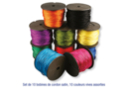 Cordons en satin couleurs vives - 10 bobines de 50 m - Cordon queue de rat - 10doigts.fr