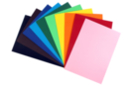 Feuilles colorées 220 gr/m² - 21 x 29.7 cm - 10 feuilles, couleurs assorties - Papiers Unis - 10doigts.fr